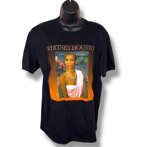 Medium Whitney Houston Black Tee 1985 Album Cover Music Mens Womens Unisex